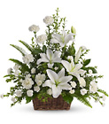 Peaceful White Lilies Basket from Boulevard Florist Wholesale Market